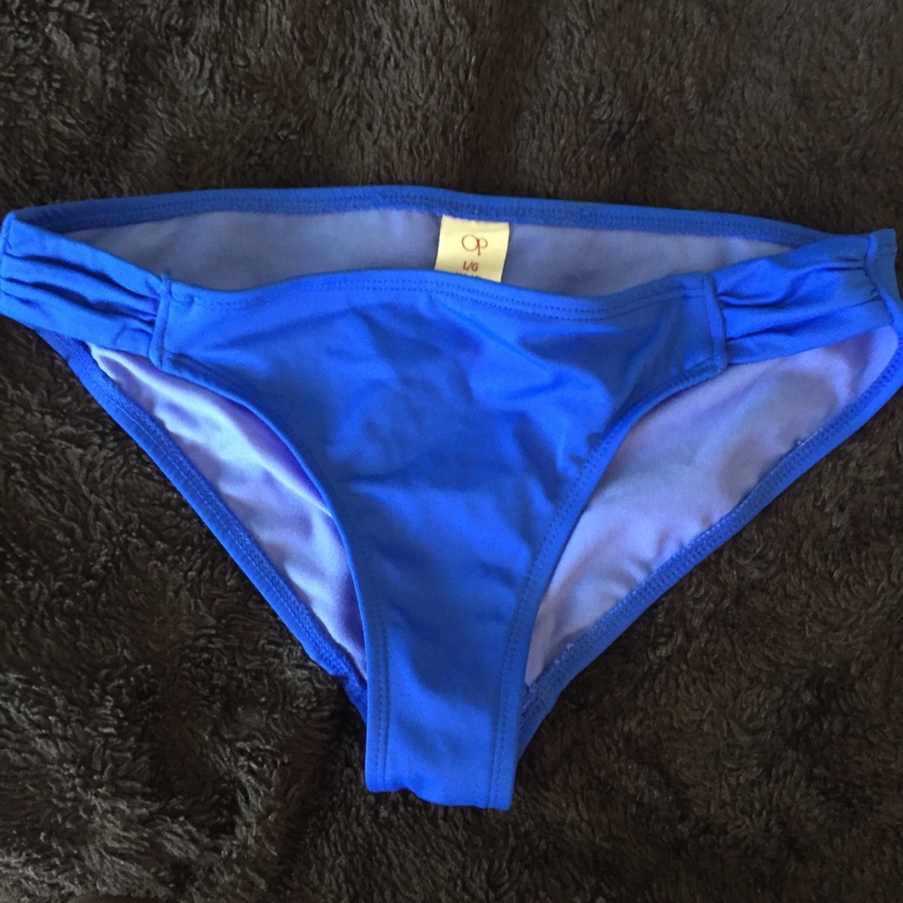 Blue bikini bottoms